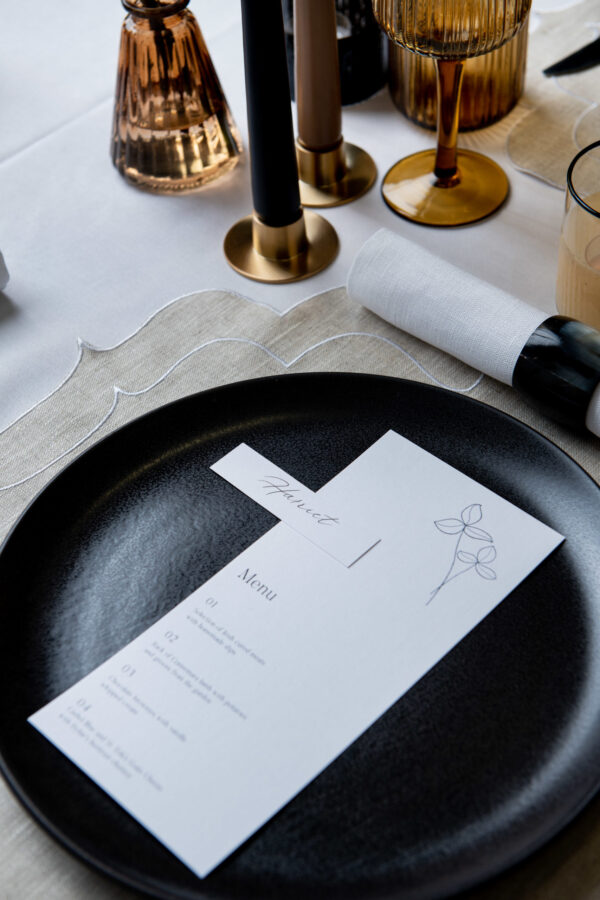 Charcoal grey dinner plate - signature editions