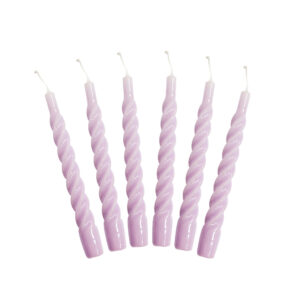 Twist candles - lacquer - lilac (set of 6) - signature rentals