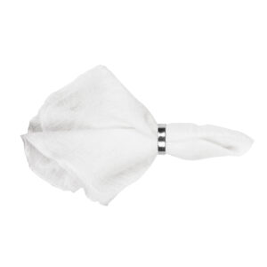 Pure white linen napkin - Signature Editions