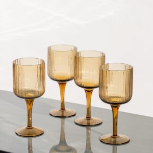 Canise red wine glasses set of 4 amber - 1- Signature Editions