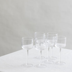 Retro set of 6 red wine glass 2 - Signature Editions