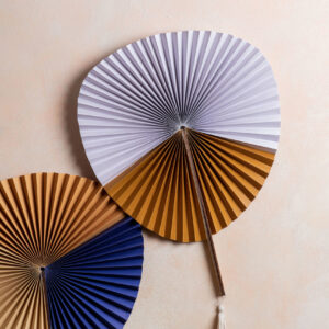 Paper fan - Lilac and Tan - Signature Editions