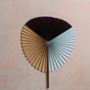 Paper fan - Black , nude and blue - Signature Editions