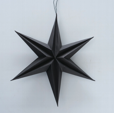 Christmas star paper pendant black - Signature Editions