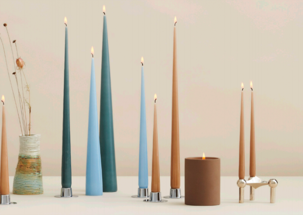 Ester & Erik candle Baby blue taper, 32cm Signature Editions