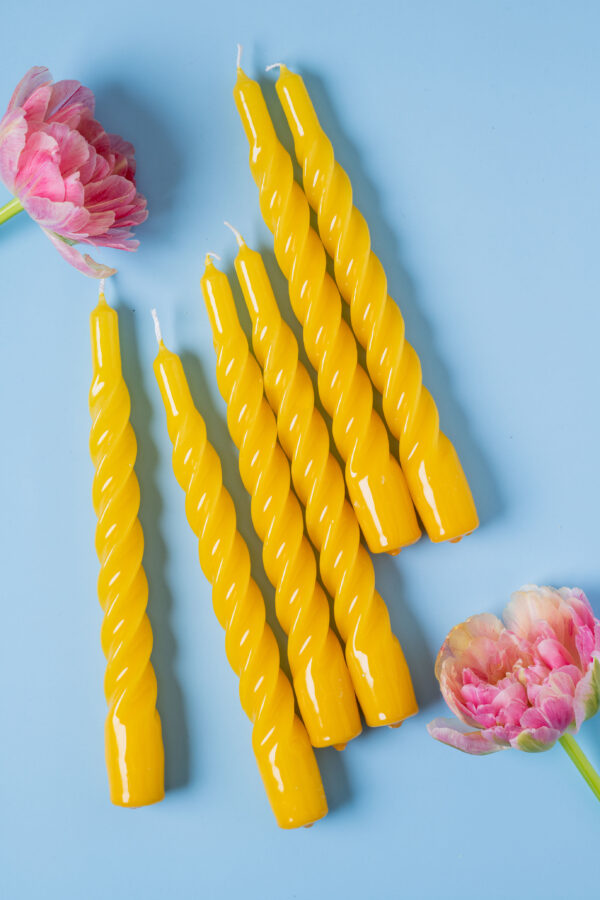 Twist candles-yellow-Signature Editions