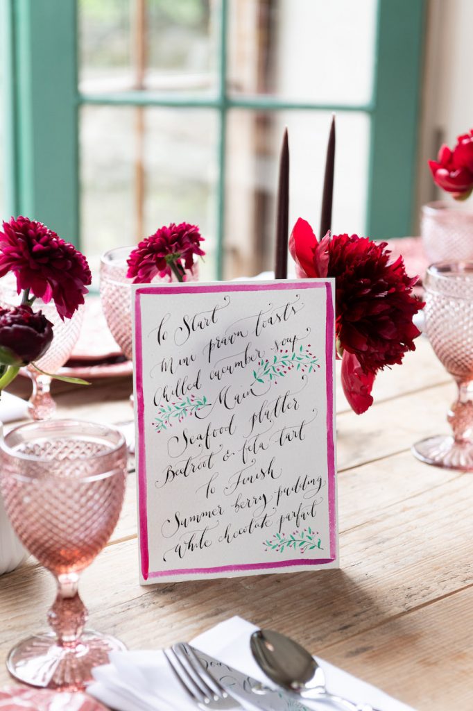 Dahlia Rose - tablescape - Signature Editions