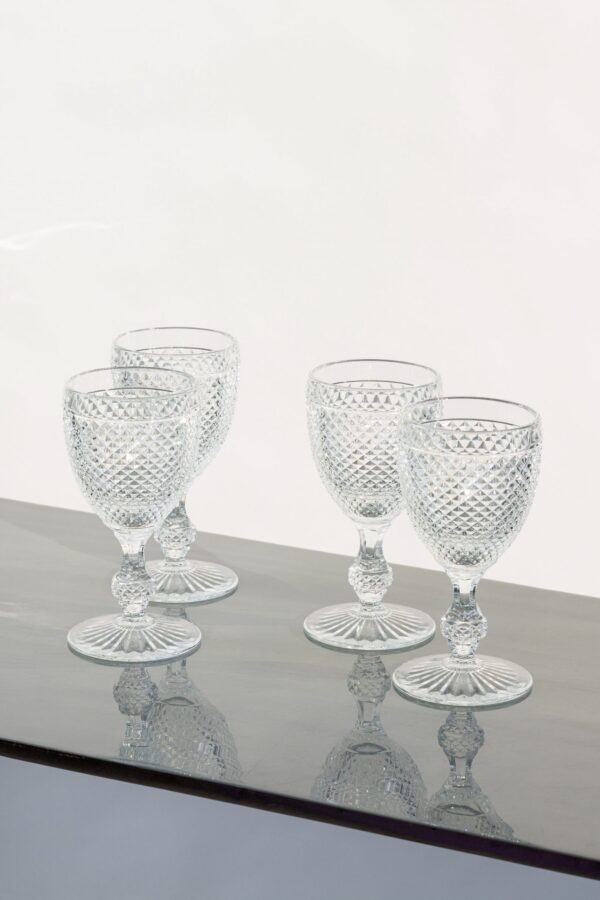 Clear diamond wine glasses set of 4 clear - Signature Editions