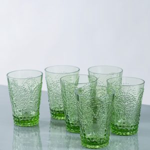 Florence water tumbler set of 6 green - 8 - Signature Editions