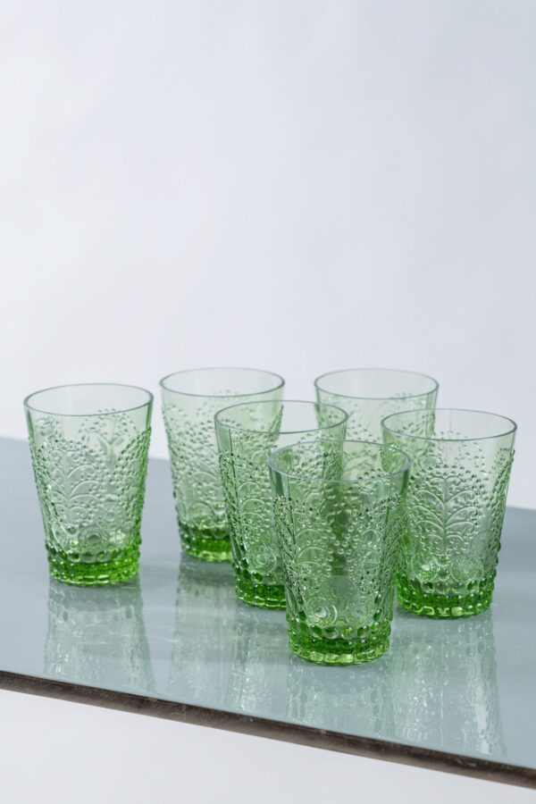 Florence water tumbler set of 6 green - 8 - Signature Editions