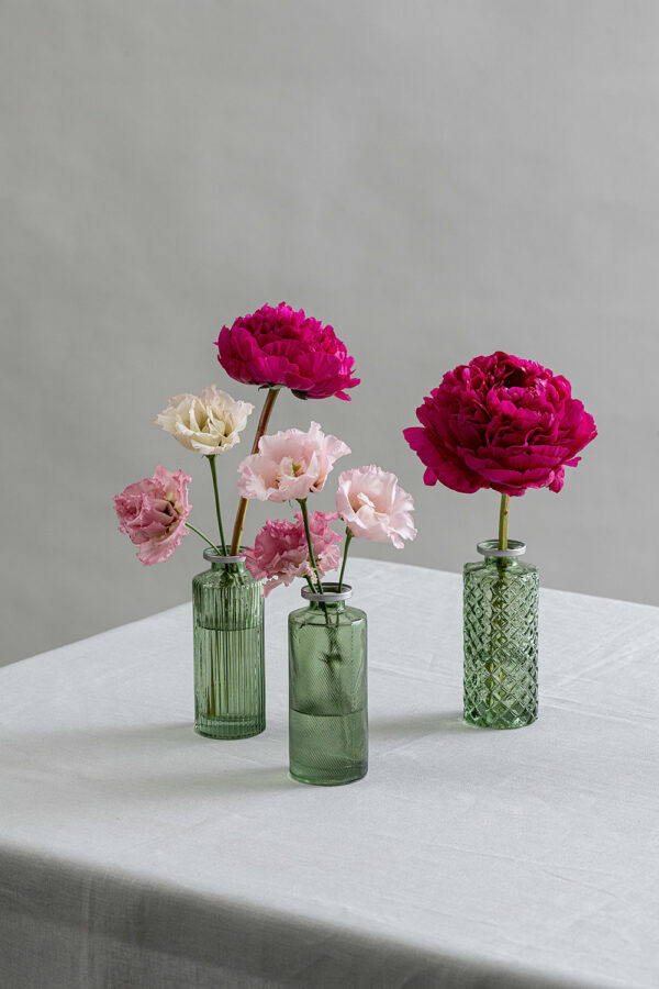 Forget Me Not Trio Vases Set of 3 Green - 2- Signature Editions
