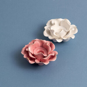 Pink and White Flora Tealight Holders - 1 - Signature Editions