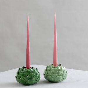Artichoke Tealight Holders Set of 2 Green and Mint - 1 - Signature Editions