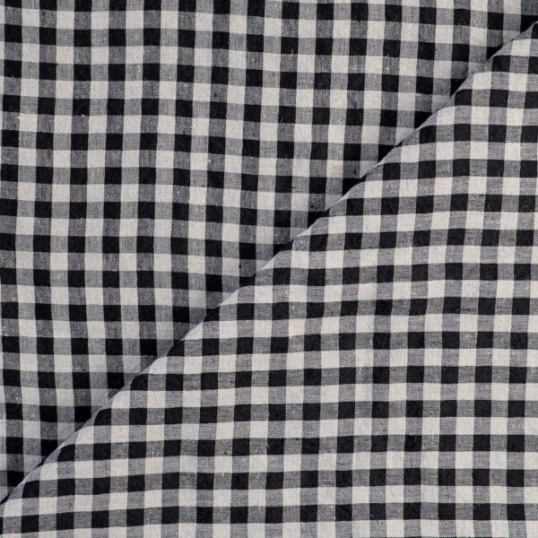 Irish Linen Tablecloth – Natural and Black Check - Signature Editions
