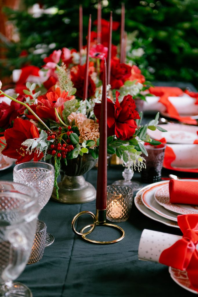 Ester and Erik candleDark Burgundy taper, 32cm Signature Editions